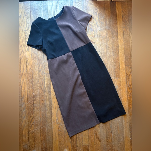 Byer California Dresses & Skirts - Vintage 90s Black and Brown Colorblock Dress size 10